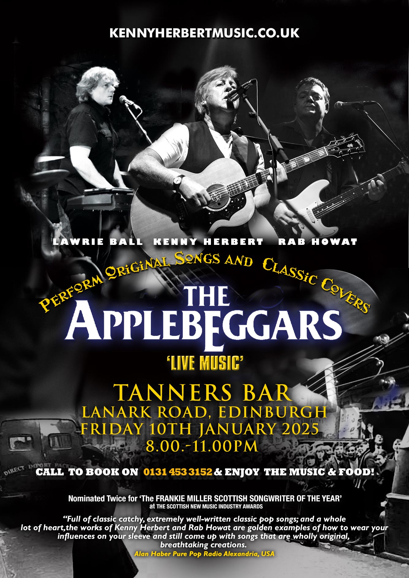 The Applebeggars live gigs - january 2025